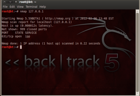 nmap backtrack