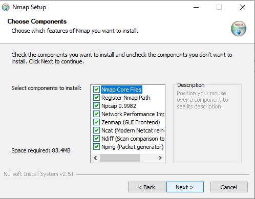 Installation Nmap Windows