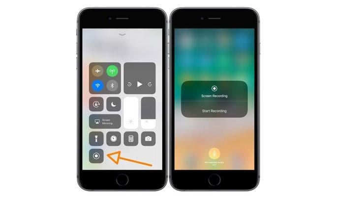 enregistre ecran iphone