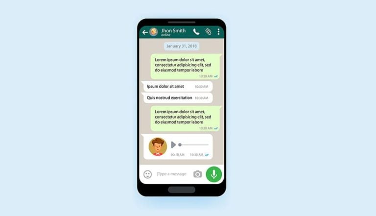 whatsapp chat flat design