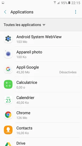 Application android