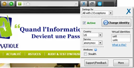 L'extension Anonymoux
