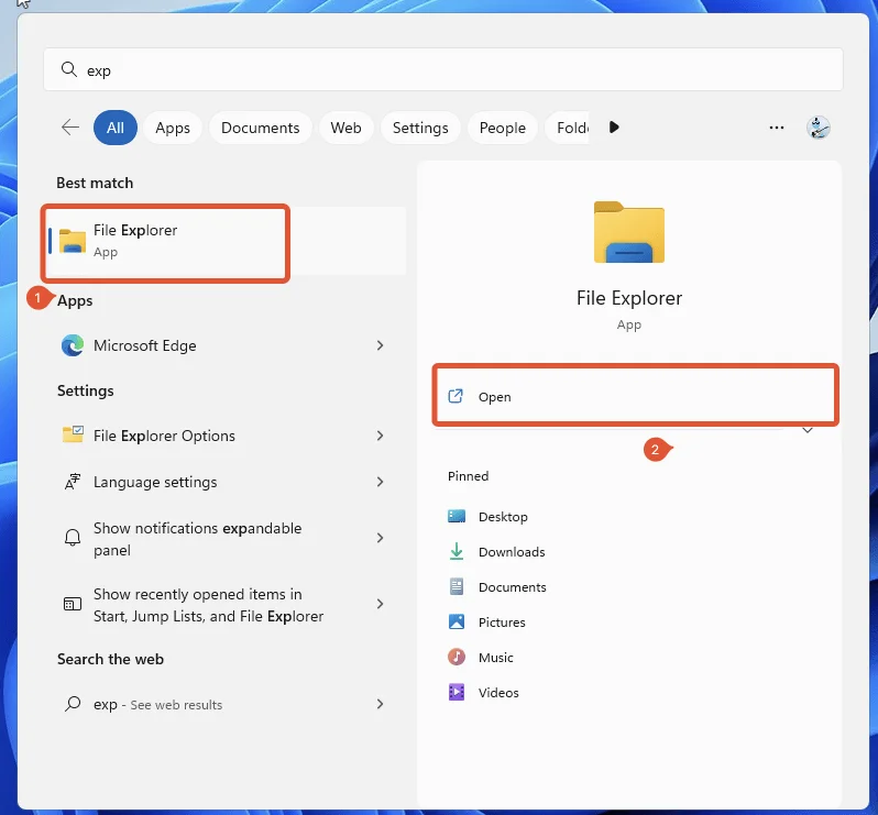 Explorer windows 11
