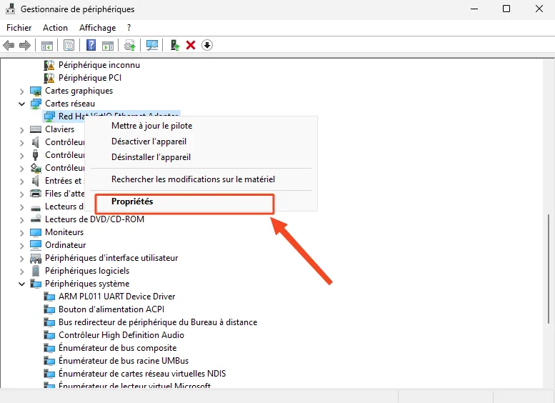 Propriete carte adresse