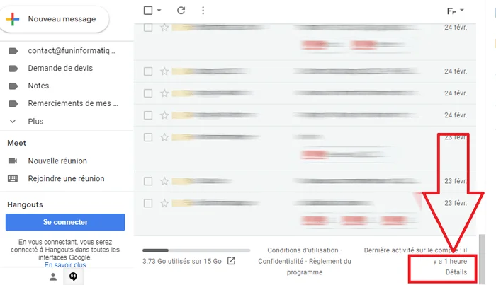 Gmail activite