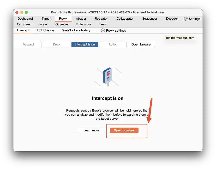 Configurer proxy burp suite 1