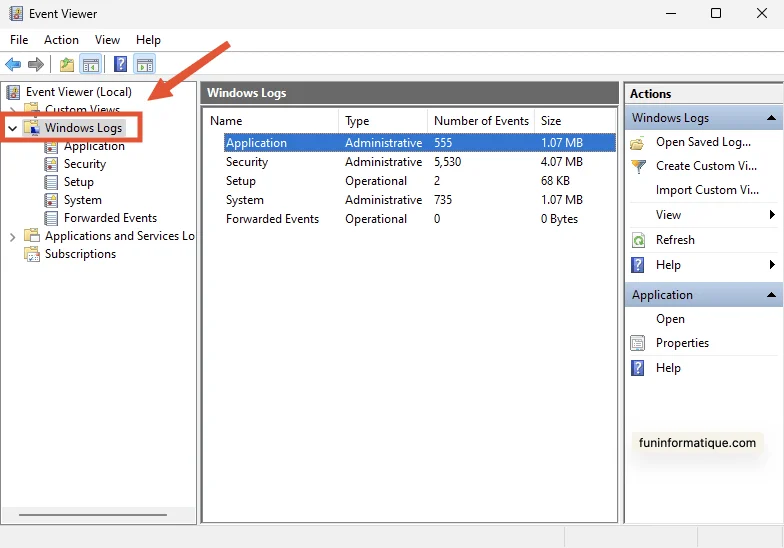 Event viewer windows 11 logs