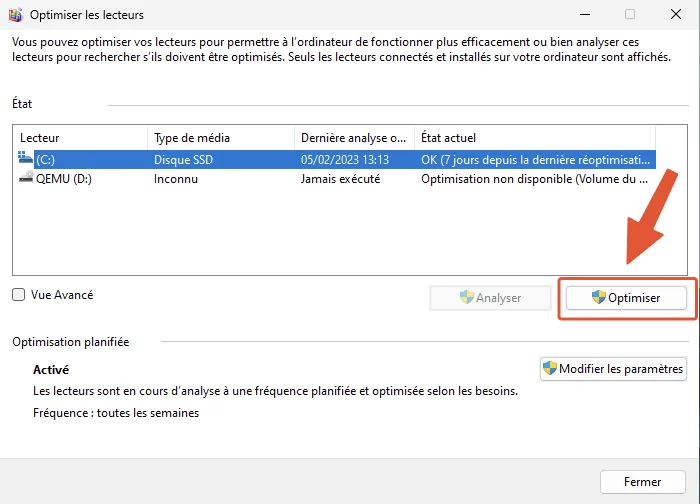 Defragmenter disque dur optimiser