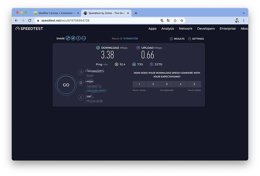 Speedtest testeur vitesse internet