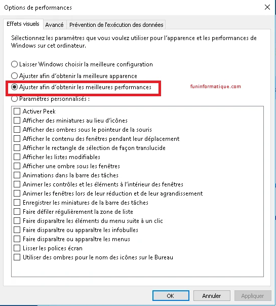 Meilleurs performances windows10