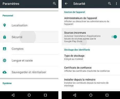 Installer apps inconnu 2