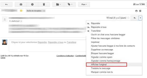 Gmail localiser