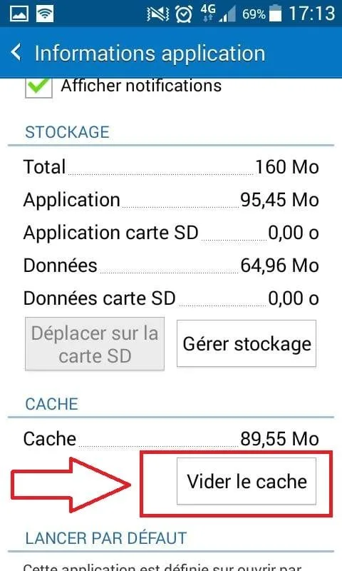 Vider cache chrome android