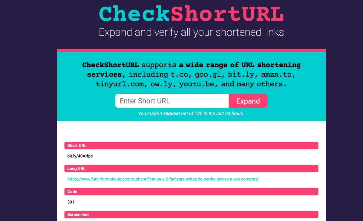 Checkshorteurl
