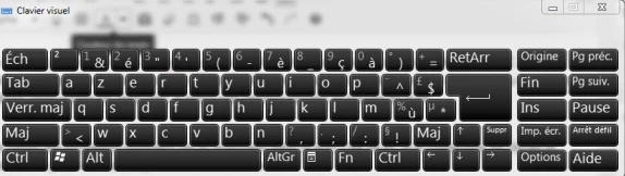 Clavier visuel windows