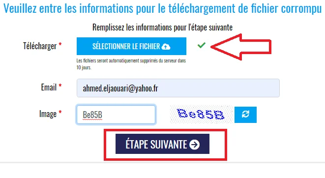 Fichier excel corrompu