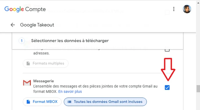 Sauvegarder gmail usb
