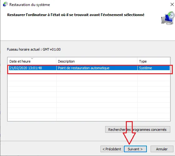 Restauration systeme
