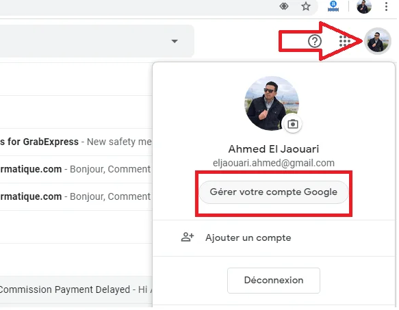Gerer votre compte google
