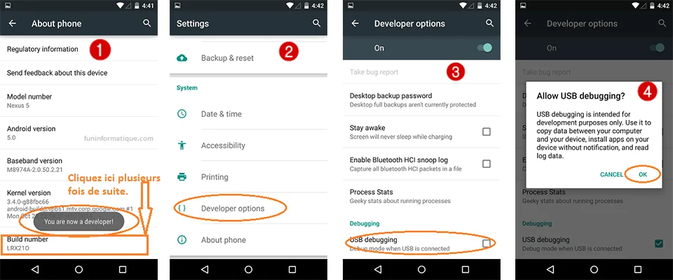 Usb debugging root android