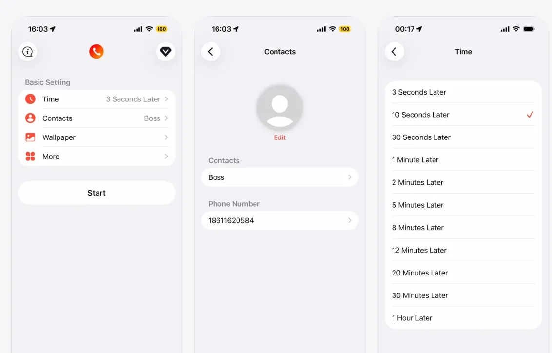 Simuler faux appel app iphone