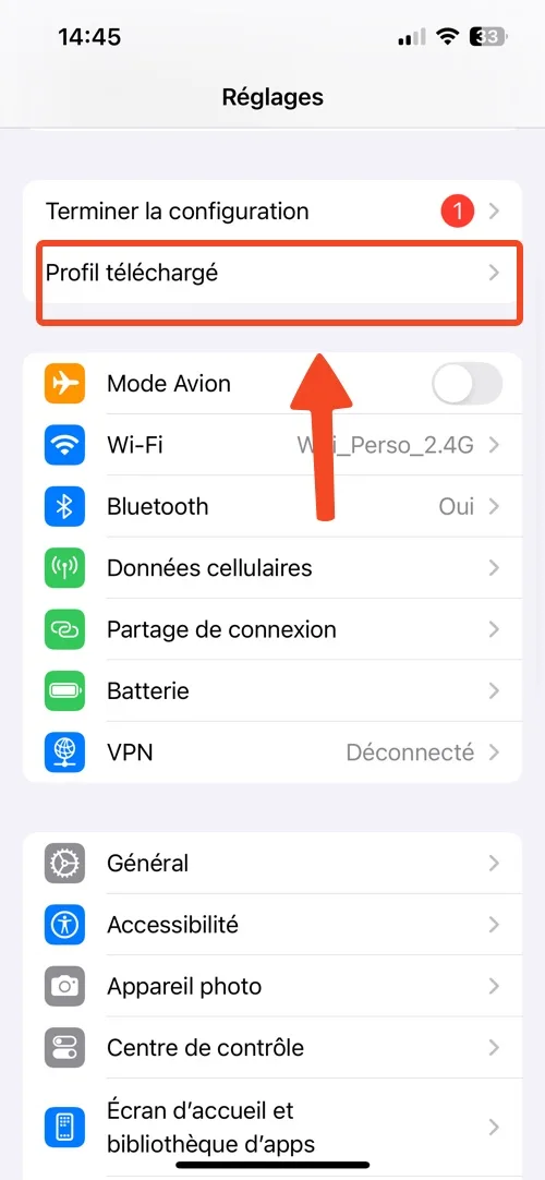 Profil telecharge iphone