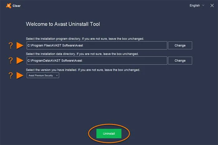 Desinstaller avast 4