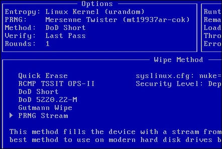 Formatage disque dban