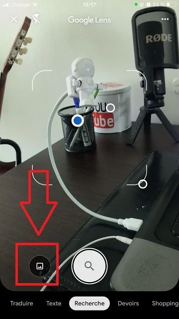 Google lens iphone recherche