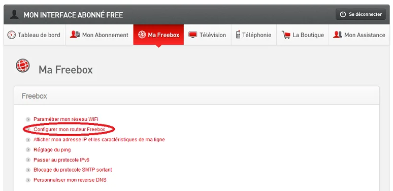 Freebox routeur