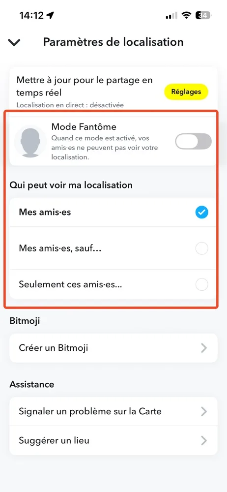 Mode localisation snpachat