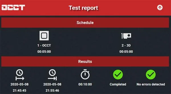 Rapport test occt