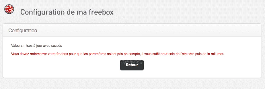 Redemarrer freebox