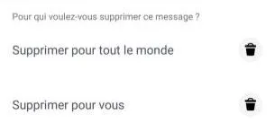 Supprimmer message messenger tous android