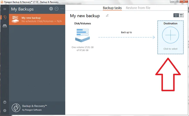 Destination sauvegarde