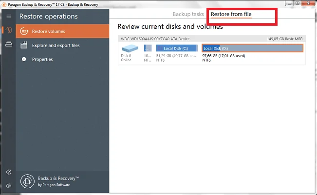 Restaurer sauvegarde