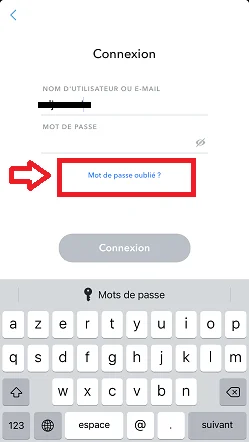 Mot de passe oublie snapchat