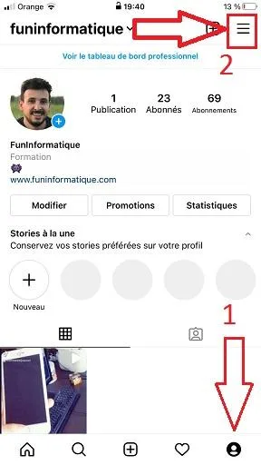 Cacher publication instagram