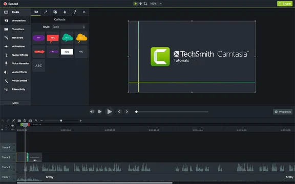 Video editor camtasia annotations