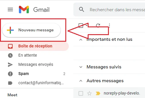 Nouveau message gmail