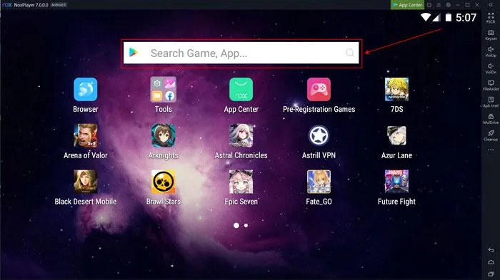 Noxplayer emulateur android