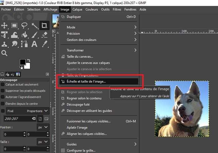 Agrandir une image sans perte de qualité avec GIMP