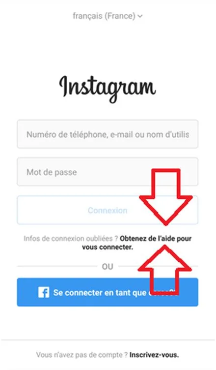 Instagram android recuperer