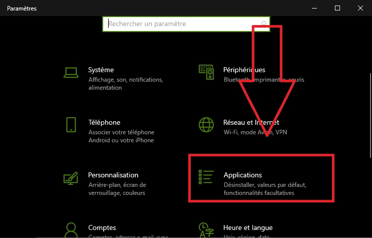 Applications windows 10