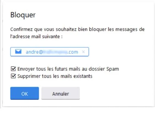 Bloquer email yahoo 2