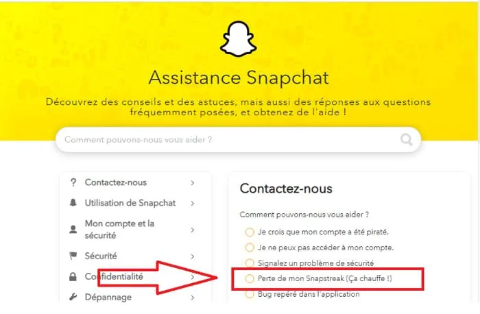 Snapstreak perdu que faire