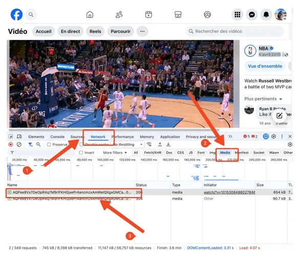 Telecharger video facebook