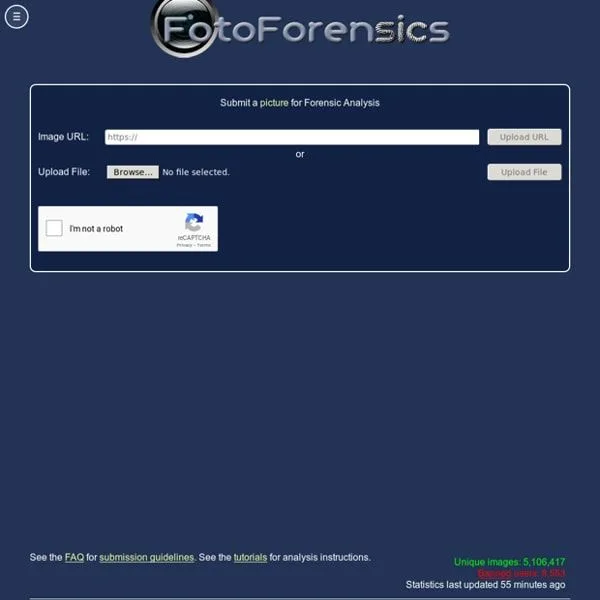 Fotoforensics interface