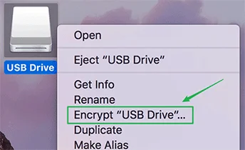 Chiffrer cle usb mac