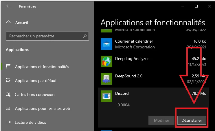 Discord desinstaller